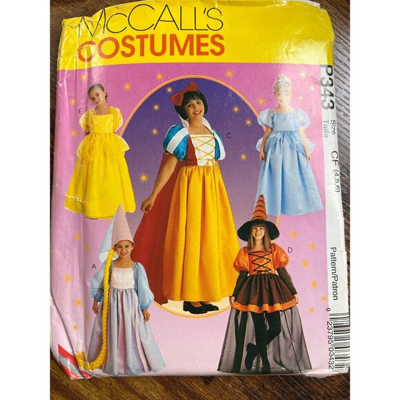 McCall's Costumes Pattern P343 Children's Storybook Dresses Sizes 2-14 - Picture 1 of 2
